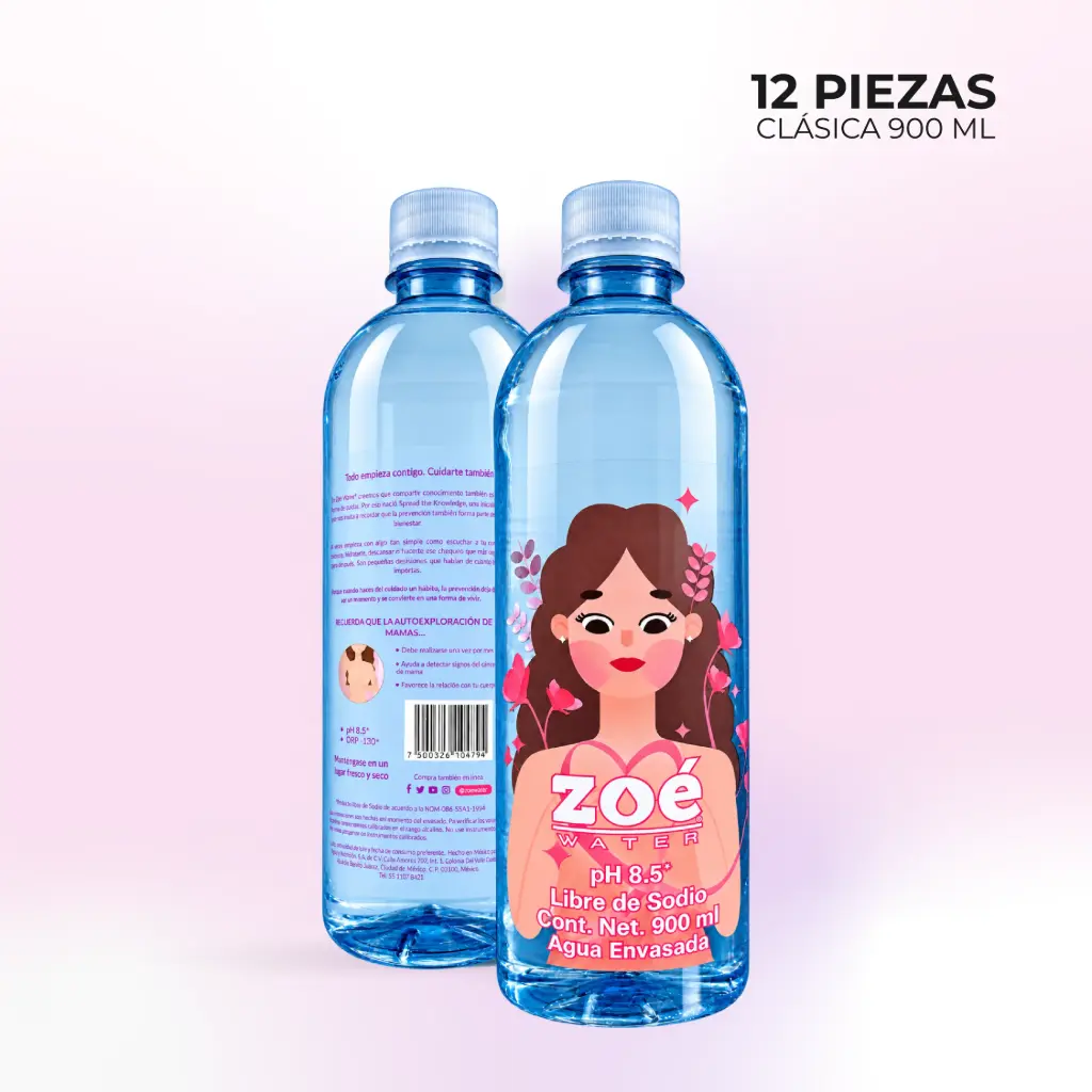 Zoé Water Clásica 900ml (12 pzas)