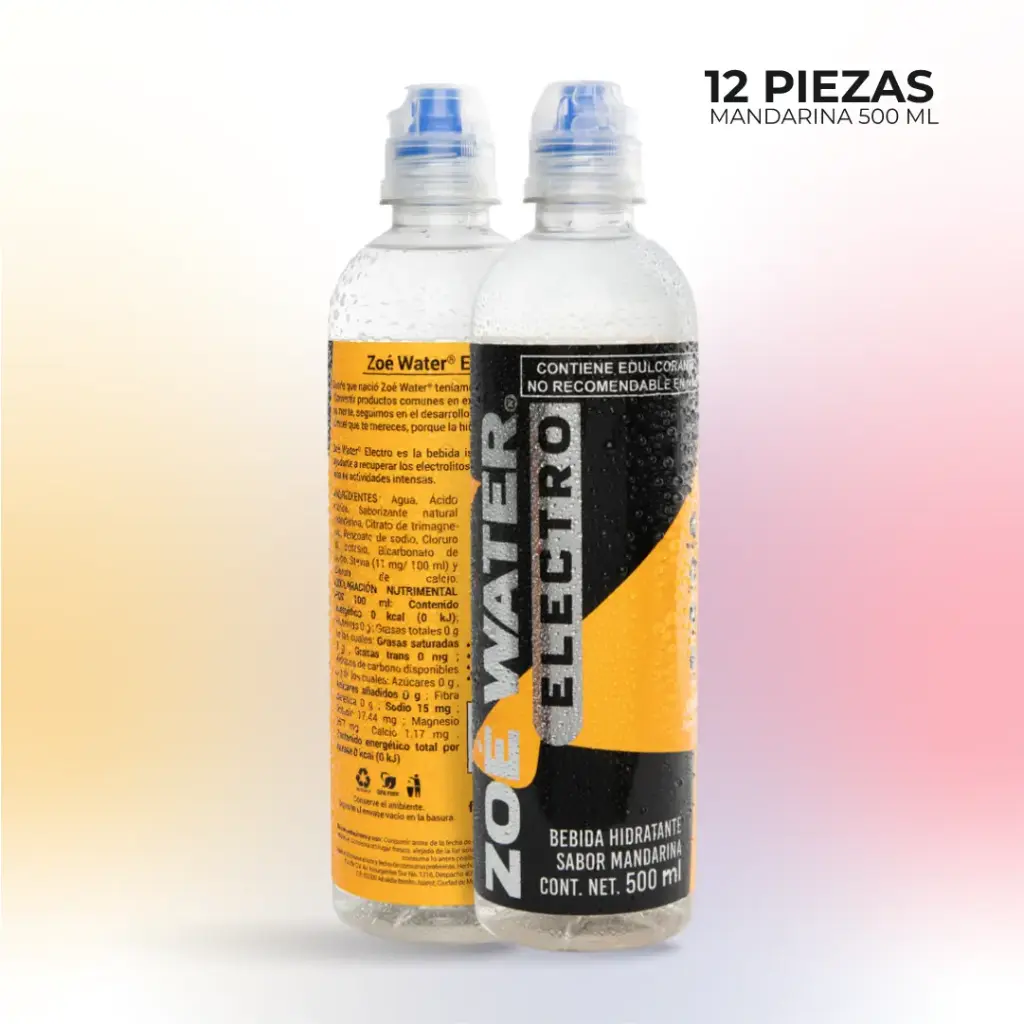 Zoé Water Electro Mandarina 500ml (12 piezas)