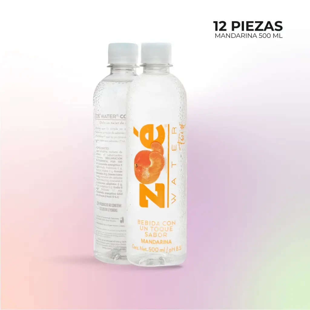 Zoé Water Twist Mandarina 500ml (12 pzas)