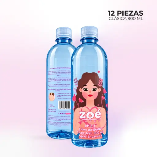 [ZWC-900-12] Zoé Water Clásica 900ml (12 pzas)