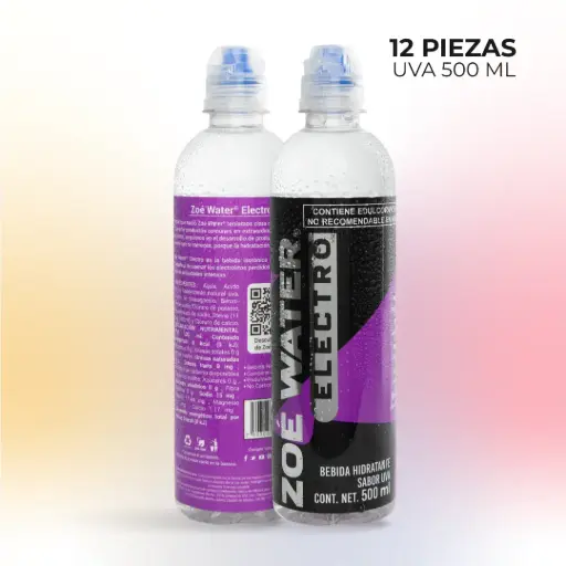[ZWE-UVA-500-12] Zoé Water Electro Uva 500ml (12 piezas)