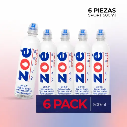 [ZWS-500-6] Six Pack Zoé Water Sport 500ml (6 pzas)