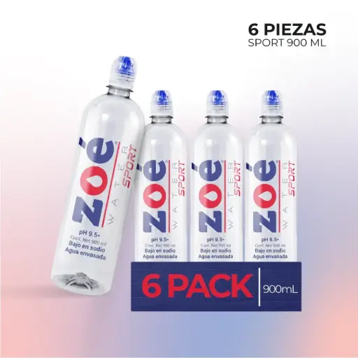 [ZWS-900-6] Six Pack Zoé Water Sport 900ml (6 pzas)