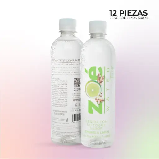 [ZWT-JL-500-12] Zoé Water Twist Jengibre & Limón 500ml (12 pzas)