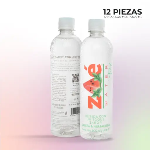 [ZWT-SH-500-12] Zoé Water Twist Sandia Hirbabuena 500ml (12 pzas)